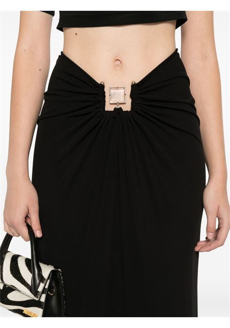 Black quartz-detailed maxi skirt Christopher Esber - women CHRISTOPHER ESBER | 24034066BLK